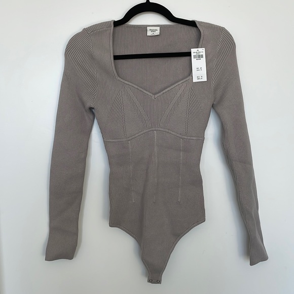 Abercrombie & Fitch Tops Corset Sweetheart Sweater Bodysuit